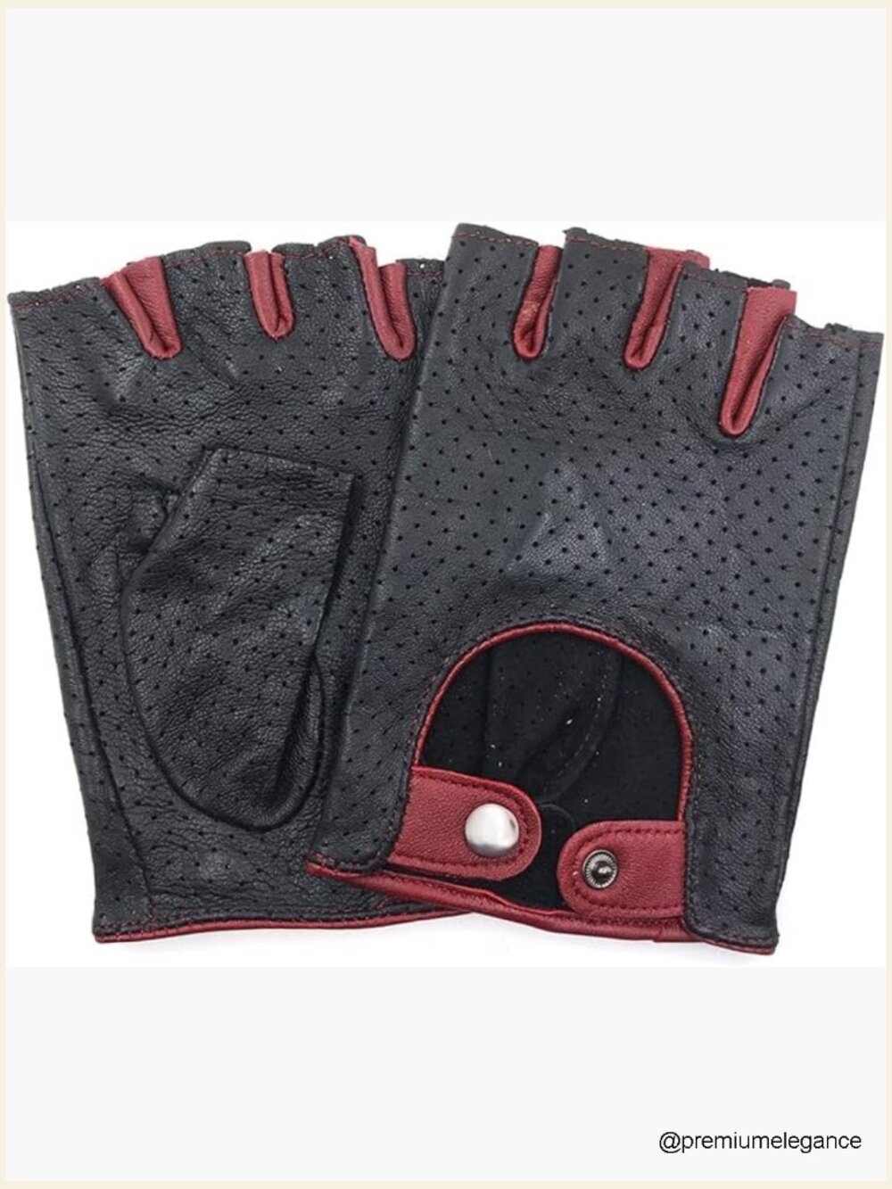 Luxury Lambskin Leather Driving Gloves - Soft Breathable Touchscreen